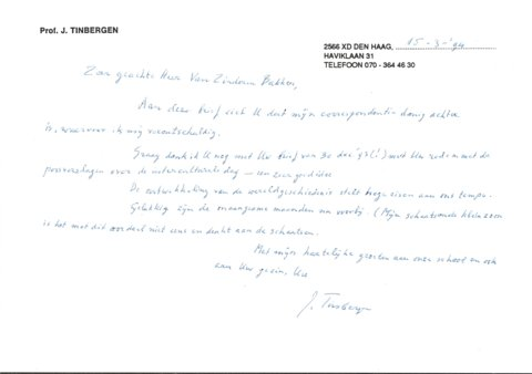 19940315 Kaart Tinbergen 1