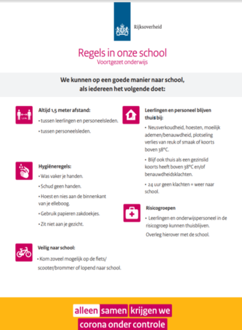 Corona-poster school